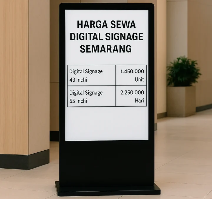 Harga Sewa Digital Signage Semarang – Solusi Promosi Visual Modern