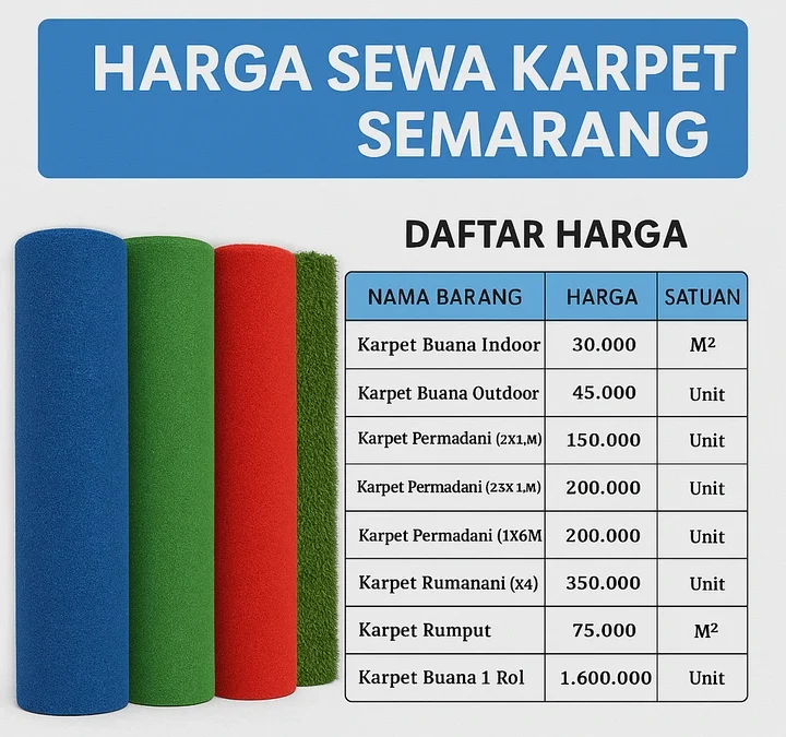 Harga Sewa Karpet Semarang per Meter atau Unit Untuk Berbagai Acara Anda